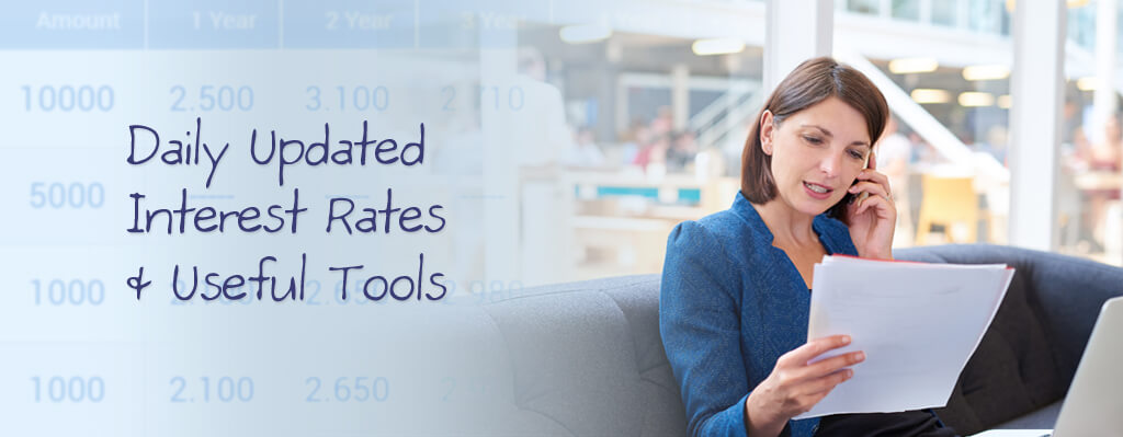 Daily updated interest rates and useful financial tools